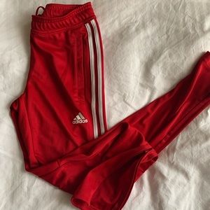 Red adidas women track pants (XS)